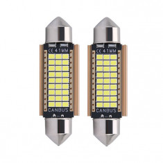 Set 2 Becuri auto Sofit, LED SMD, Canbus, 6000K, 5W, 41mm