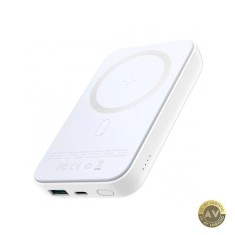 Baterie Externa Wireless Joyroom JR-W020 10000mAh 20W QC + PD + FQI 1 x QI - 1 x USB-A - 1 x USB-C Alba