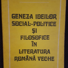 Geneza ideilor social-politice și filosofice în literatura română veche-Nedelcea