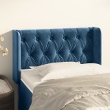VidaXL Tăblie pat cu aripioare albastru &icirc;nchis 83x16x78/88 cm catifea 3119138