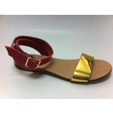 Sandale de dama din piele Golden Red