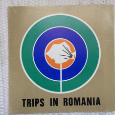 trips in romania RSR pliant turistic ghid reclama turism in lb engleza anii '70