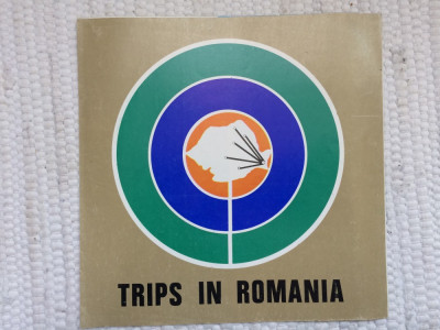 trips in romania RSR pliant turistic ghid reclama turism in lb engleza anii &amp;#039;70 foto