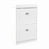 Cumpara ieftin Pantofar 2 compartimente mdf alb Seber 53.5x24x82.5 cm