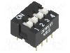 Intrerupator DIP, 2 pozitii, montare THT, 4 sectiuni, OMRON OCB - A6E-4104-N