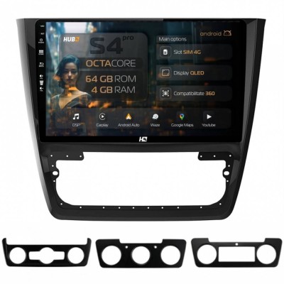 Navigatie Skoda Yeti 4GB RAM Android 13 Octacore Slot Sim 4G DSP GPS Wi-FI Carplay Android Auto USB Bluetooth Waze Touchscreen 10.1 Inch foto