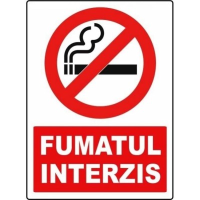 Indicator Autocolant Fumatul Interzis, dimensiune 148 x 210mm FMI1 foto