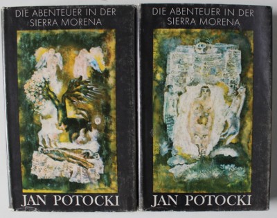 DIE ABENTEUER IN DER SIERRA MORENA ( AVENTURI IN SIERRA MORENA ) von JAN POTOCKI , roman , TEXT IN LIMBA GERMANA , VOLUMELE I - II , 1981 foto