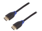 Cablu HDMI 2.0 2m negru cu mufe HDMI la ambele capete