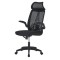 Scaun de birou ergonomic AB518, mesh, suport lombar, inaltime ajustabila, 90 kg, negru