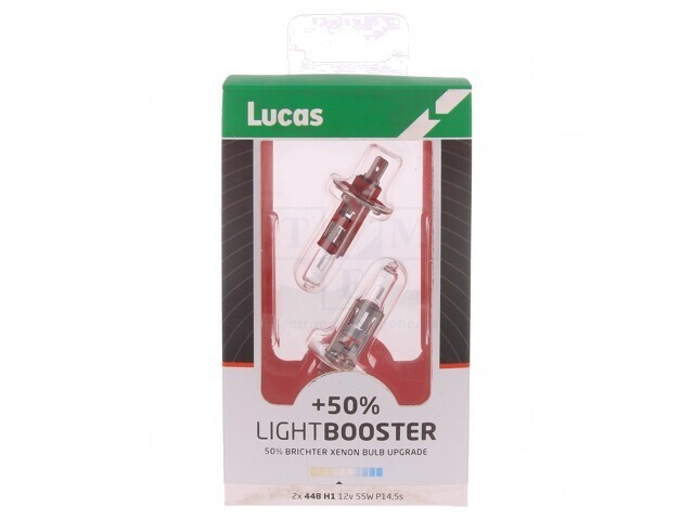 Becuri Auto Xenon 12V 55W Alb-Albastru P14,5s x2