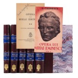 G. Călinescu, Opera lui M. Eminescu, 1935-1936, 5 volume - cu autograf pentru Mircea Damian