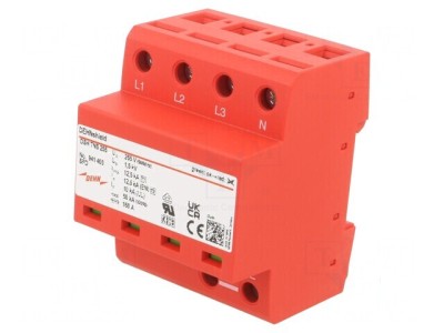 Limitator de supratensiuni Tip 1 2 12,5kA pentru şină DIN - Protecție &amp;icirc;mpotriva supratensiunilor din rețea foto