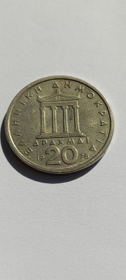 moneda 20 drahme 1978 grecia foto