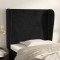 vidaXL Tăblie de pat cu aripioare, negru, 83x23x118/128 cm, catifea 3117848