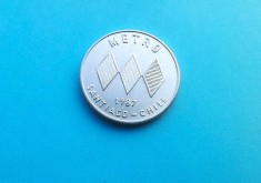 Lichidare stoc !-Jeton Metro-1987-Chile-Aluminiu-RAR!!!!
