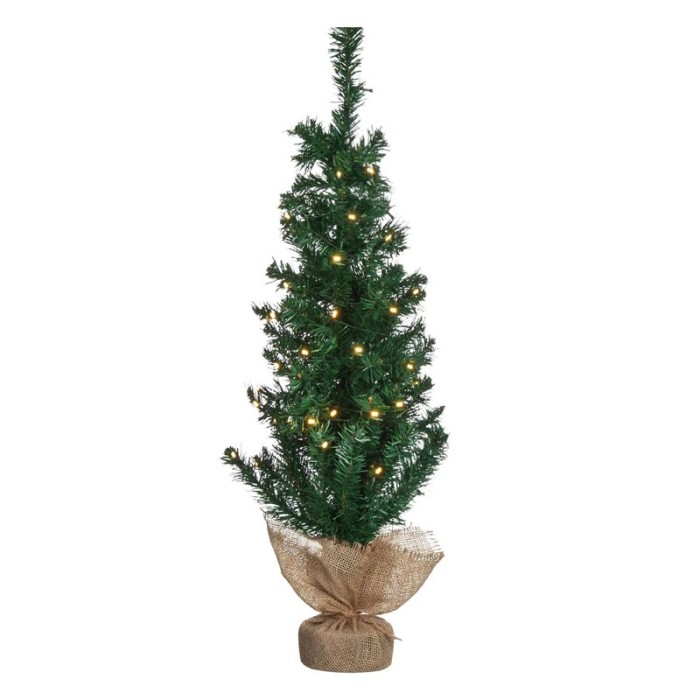 Brad decorativ cu lumini, 90 cm, 40 x LED, lumina calda