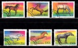 A12 S6 6 - Timbre foart vechi - Tanzania - rase de cai, Fauna, Stampilat