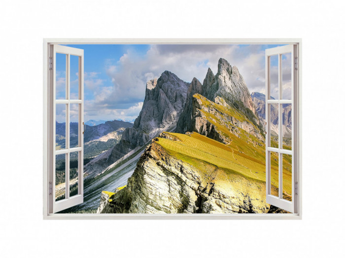 Autocolant decorativ, Fereastra, Natura si peisaje, Multicolor, 85 cm, 2661ST