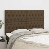 VidaXL Tăblii de pat, 4 buc, maro &icirc;nchis, 80x7x78/88 cm, textil