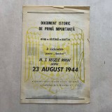 Document istoric de prima importanta - M. S. Regele Mihai despre 23 August 1944