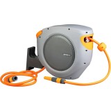 Furtun cu tambur/rola pentru gradina, retractabil/automat, portabil, pentru perete, 1/2", 20+2 m, Strend Pro Premium