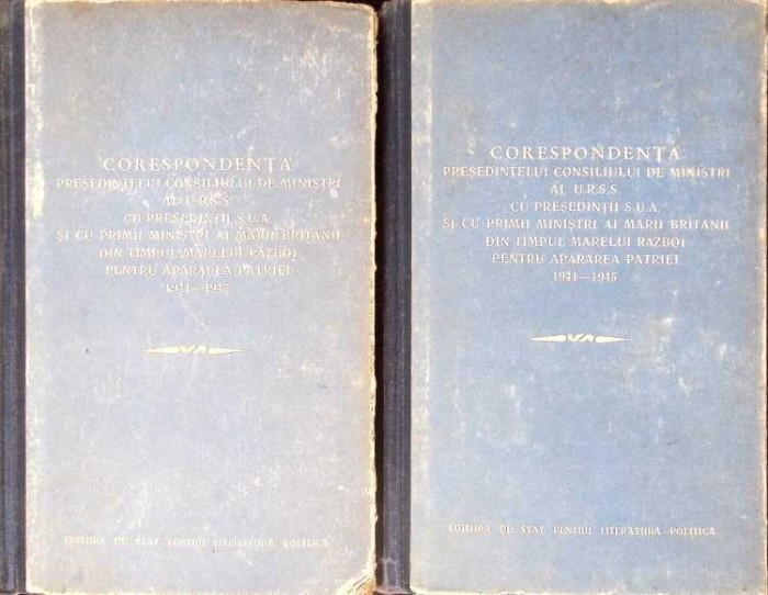 CORESPONDENTA PRESEDINTELUI CONSILIULUI DE MINISTRI AL U.R.S.S. CU PRESEDINTII S.U.A. SI CU PRIMII MINISTRI-264520
