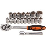 Set Chei Tubulare 8-32 mm Cu Antrenor clichet 1/2, 19 buc Etp Evotools 676280