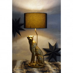 Lampa mare de masa cu un leopard CW230