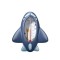 Termometru pentru baie, flippy, plutitor, rezistent la apa, multifunctional, model avion, 11x10x4 cm, albastru