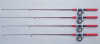 Set 4 Lansete Telescopice Pescuit Copca + 4 Mulinete Metal/Plastic 100cm, Fibra Sticla