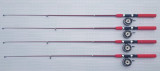 Set 4 lansete telescopice cu 4 mulinete pentru pescuit la copca #02