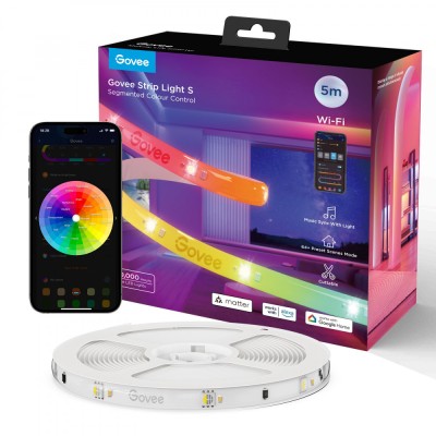 Banda LED Govee H612A RGBICW, 5m, Sincronizare Muzica, Wifi, Bluetooth, Matter, Alexa , Google Asistant foto