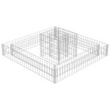 Cumpara ieftin Jardiniera gabion, 120 x 120 x 20 cm, otel galvanizat