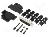 Conector D-Sub 25 PIN unghi 45&deg; lipire pe cablu gold flash AMPHENOL
