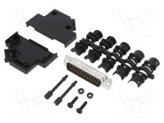 Conector D-Sub 25 PIN unghi 45&deg; lipire pe cablu gold flash AMPHENOL