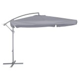 Umbrela soare de terasa / gradina Areca Grandio Mob, patrata, structura metal, gri, 250 x 250 cm