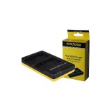 Panasonic VW-VBT190 VBT-380 HC-V757 &Icirc;ncărcător dublu/&icirc;ncărcător rapid cu cablu Micro-USB - Patona