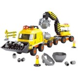 Cuburi de Construcție Vehicule de Construcții cu Bilă de Demolare, 283 Piese, Galben, CMCLASS