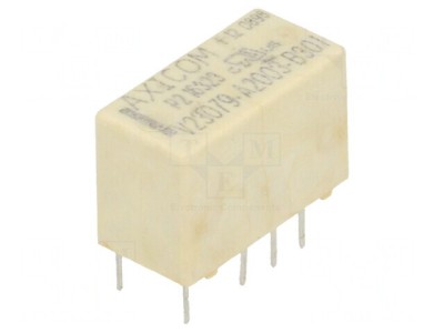 Releu electromagnetic DPDT 12VDC 2A 125VAC THT foto