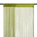 Draperii cu franjuri, 2 buc., 100 x 250 cm, verde GartenMobel Dekor, vidaXL