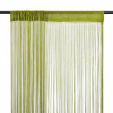 VidaXL Draperii cu franjuri, 2 buc., 140 x 250 cm, verde