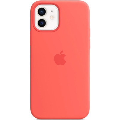 Husa de protectie Apple Silicone Case cu MagSafe pentru iPhone 12/12 Pro, Pink Citrus, Blister foto
