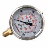 Manometru de glicerină 0-250 bar jos 1/4 inch ceas, Technic