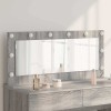 VidaXL Oglindă de toaletă cu oglindă Gri Sonoma 100 x 45 x 18 cm 868330