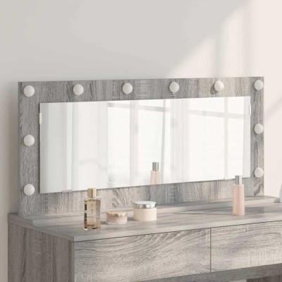 vidaXL Oglindă de toaletă cu oglindă Gri Sonoma 100 x 45 x 18 cm 868330 foto