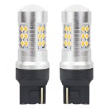 Set becuri auto cu LED CANBUS, 3030, 24SMD, compatibil T20, 7440, WY21W,