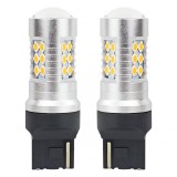 Set becuri auto cu LED CANBUS, 3030, 24SMD, compatibil T20, 7440, WY21W,