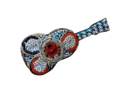 BROSA VINTAGE IN FORMA DE CHITARĂ, MODEL MICROMOZAIC VENEȚIAN