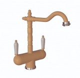 Baterie Bucatarie Florentina Aria Bej/Cappuccino Cu Manere Ceramica